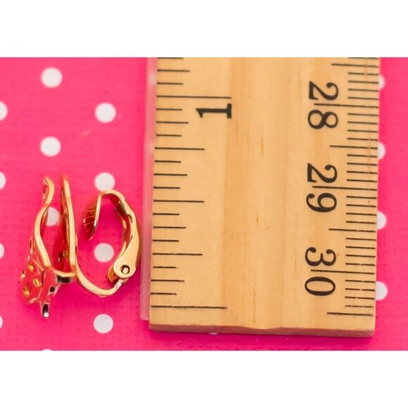 Vintage Golden Butterflies Clip On Earrings by Avon - P3 - Picture 3 of 3